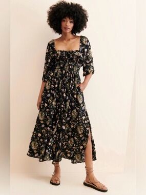 Free People Oasis Printed Midi Dress